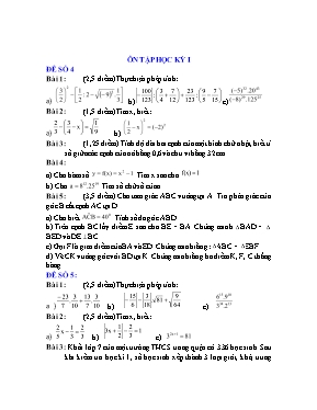 Toán - Ôn tập học kỳ I - Đề số 4
